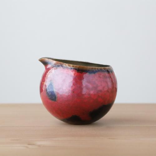 茜色 片口丸型 1合 桐箱入り
