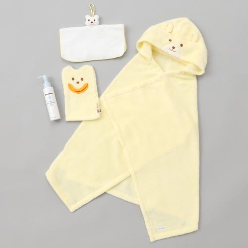 バスポンチョ+ミルクローションセット (イエロー)