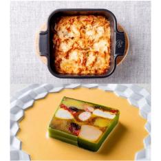 テリーヌ・ブイヤベースとズワイ蟹のライスグラタン〜レザンファンギャテの贅沢魚介セット