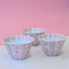 波佐見焼 花離宮 10cmボウル 3個セット