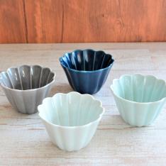 波佐見焼 キクワリ ボウルM 4個セット