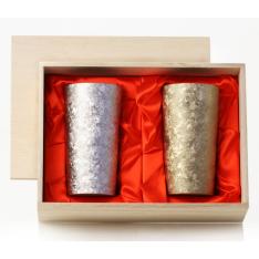 窯創りプレミアムタンブラーペア ゴールド・シルバー