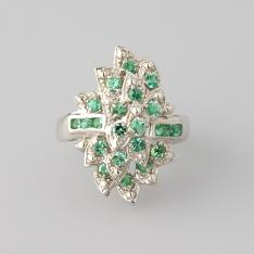 エメラルドのブーケリング