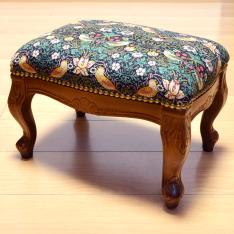 ＜ファブリックバイベストオブモリス＞フットスツール　グリーン系