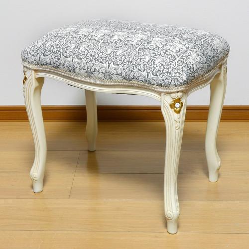 ＜ファブリックバイベストオブモリス＞ホワイトスツール