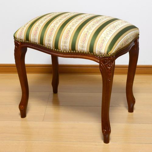 スツール　グリーンストライプ