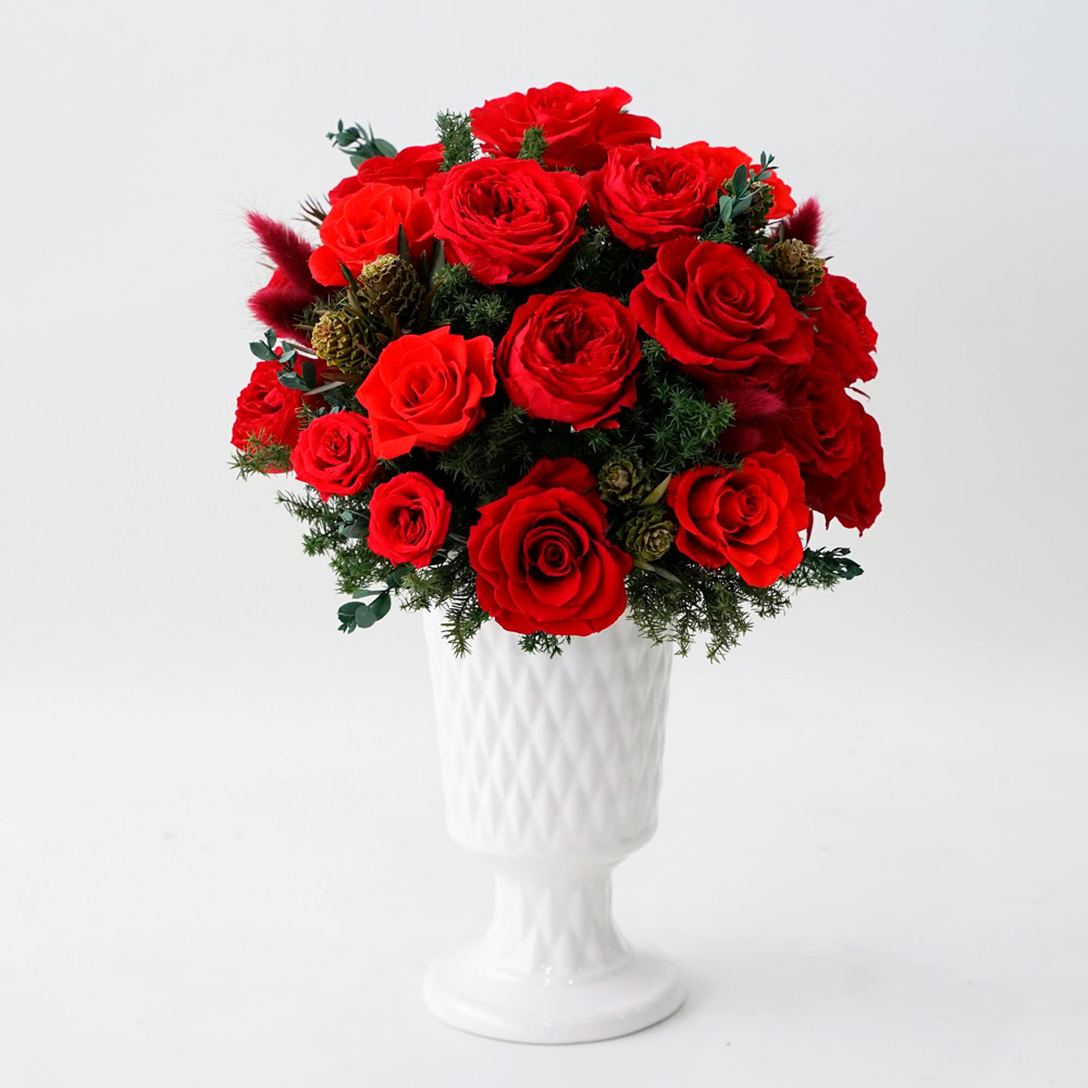 【母の日】プリザーブドフラワー花器付アレンジ