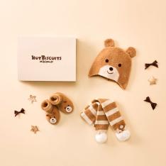 マシュマロニット フード＆マフラー＆ブーティセット