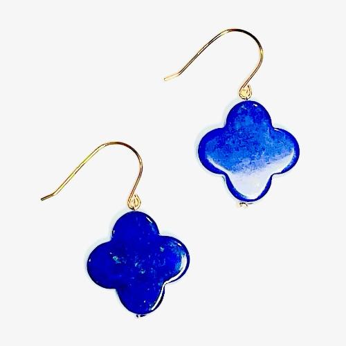 K14GF花形ラピスラズリピアス