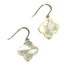 K14GF花形白蝶貝ピアス