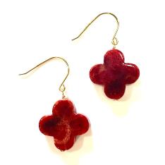 K14GF花形サンゴピアス