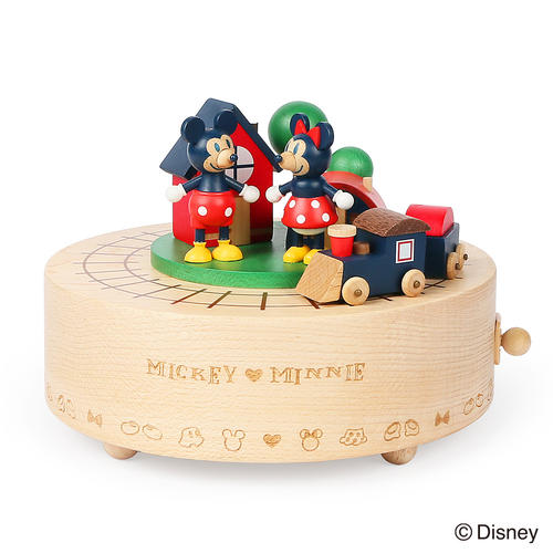 オルゴール Mickey & Minnie 機関車(曲目:ミッキーマウスクラブマーチ)
