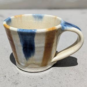 三彩マグ　青　　
