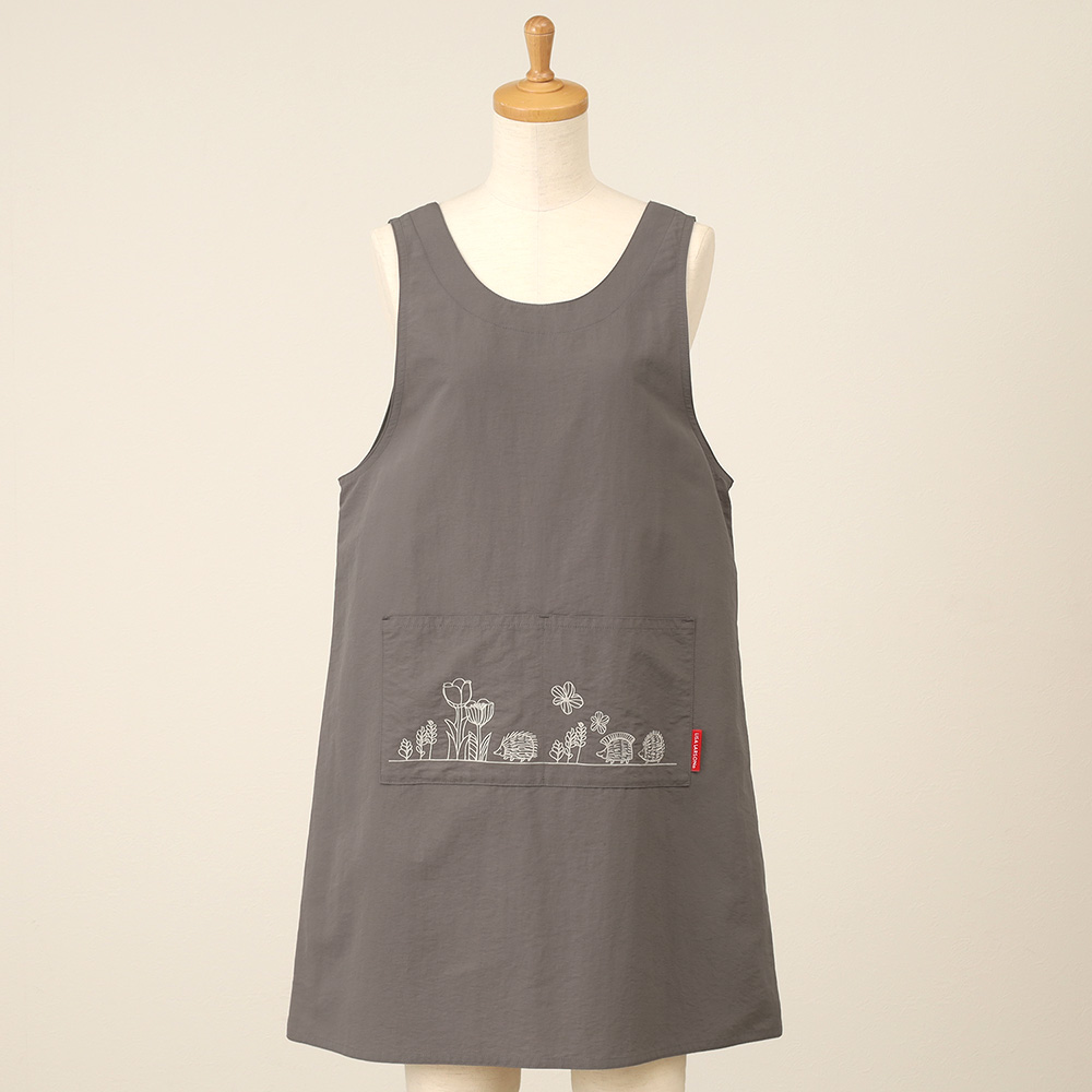 はりねずみガーデン　背付きエプロン