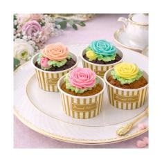 食べられるお花のカップケーキ4個セット