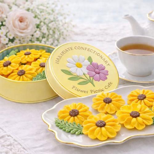 お花のぼうろ（ヒマワリ）3缶セット＋紙袋3枚