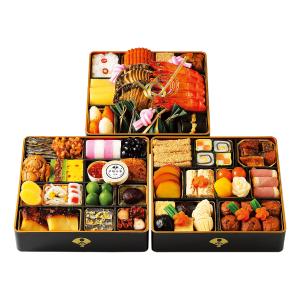 華やか☆ピオニーが高貴で美しい三段重 和 三段重（W010）＜関西・岡山・鳥取・島根地域お届け＞380105