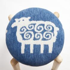 スツール ヒツジ Mサイズ ブルー