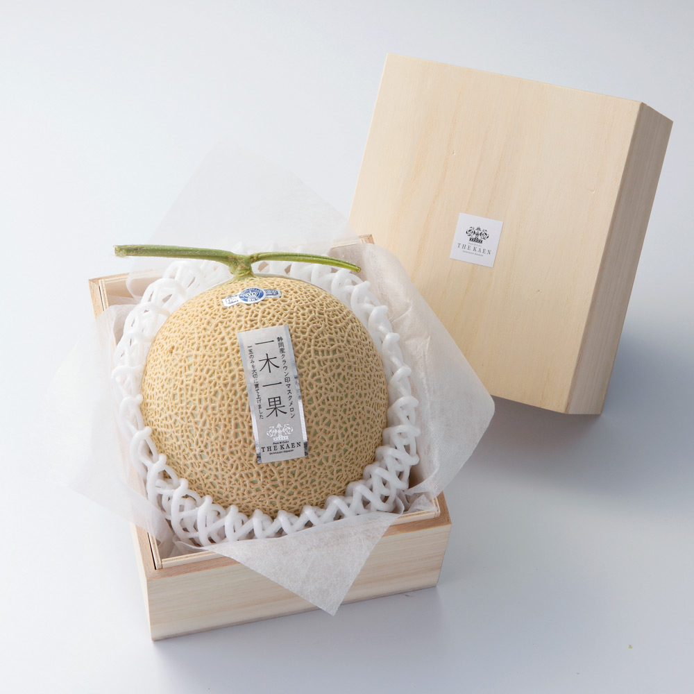【最適な時期に収穫し、順次発送予定】〈THE KAEN〉静岡県産クラウンメロン「富士」