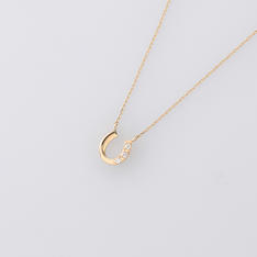 K10YG馬蹄ネックレス