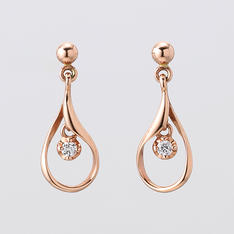 K10PGダイヤモンドピアス