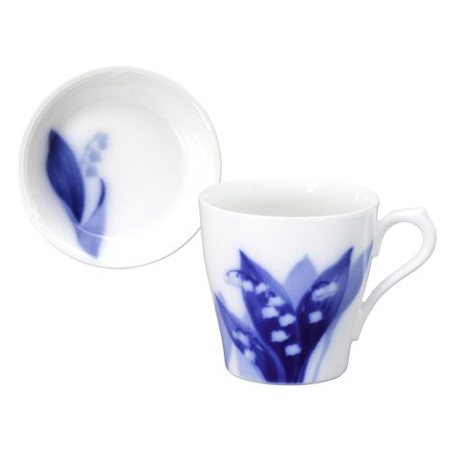 すずらん　マグ・小皿セット