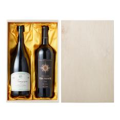 フランスブルゴーニュ＆ボルドー紅白ワインセット（木箱入）