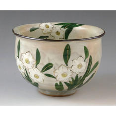 京焼・清水焼　俊山窯　花紀行　お茶呑茶碗（水仙）