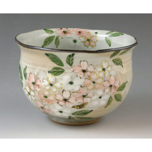 京焼・清水焼　俊山窯　花紀行　お茶呑茶碗（桜）