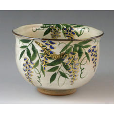 京焼・清水焼　俊山窯　花紀行　お茶呑茶碗（藤）