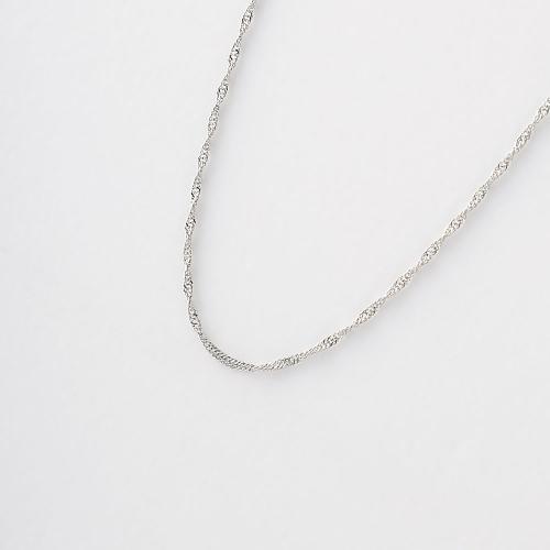 純プラチナスクリューネックレス