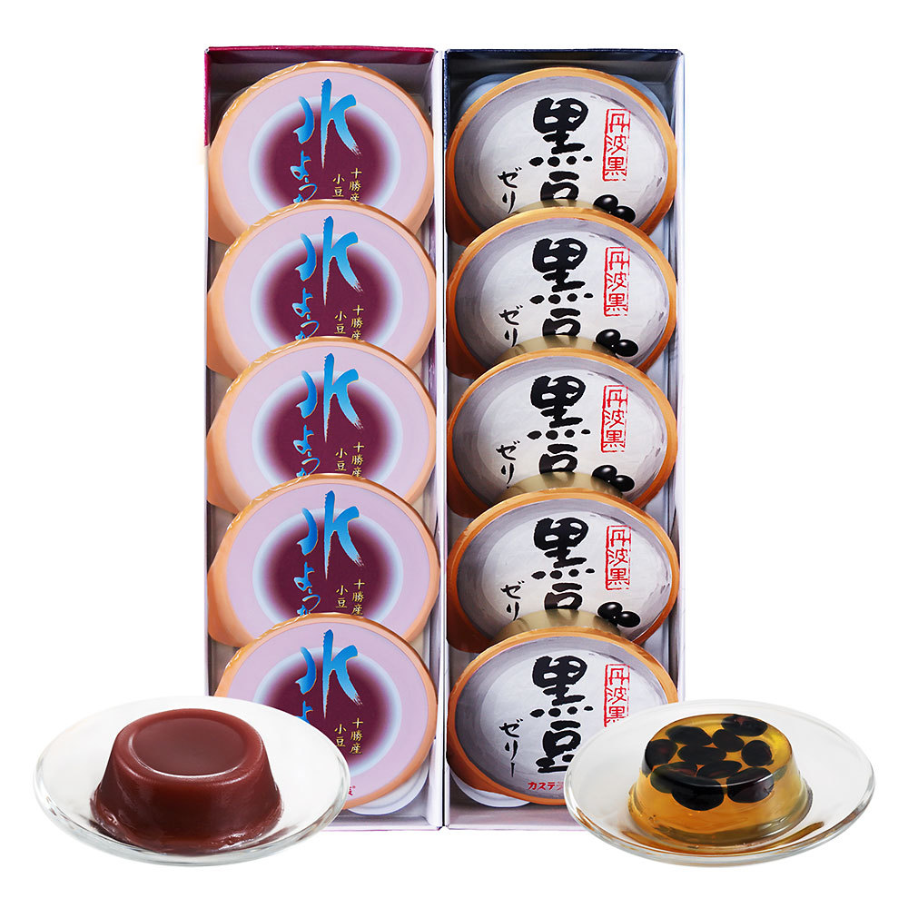 カステラ銀装 水ようかん・黒豆ゼリー詰め合わせ