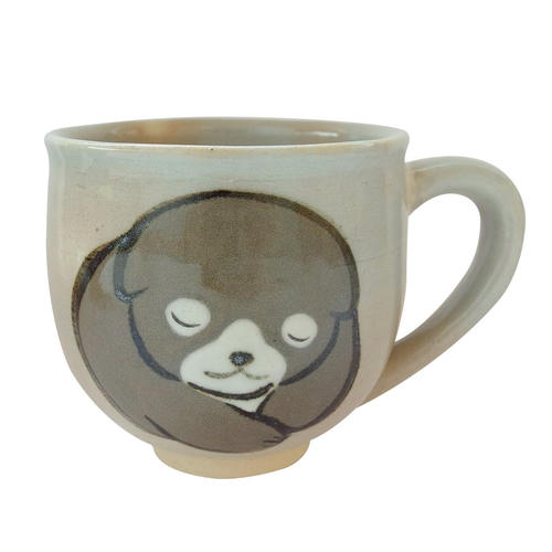 六兵衛窯　マグカップ　仔犬（黒）