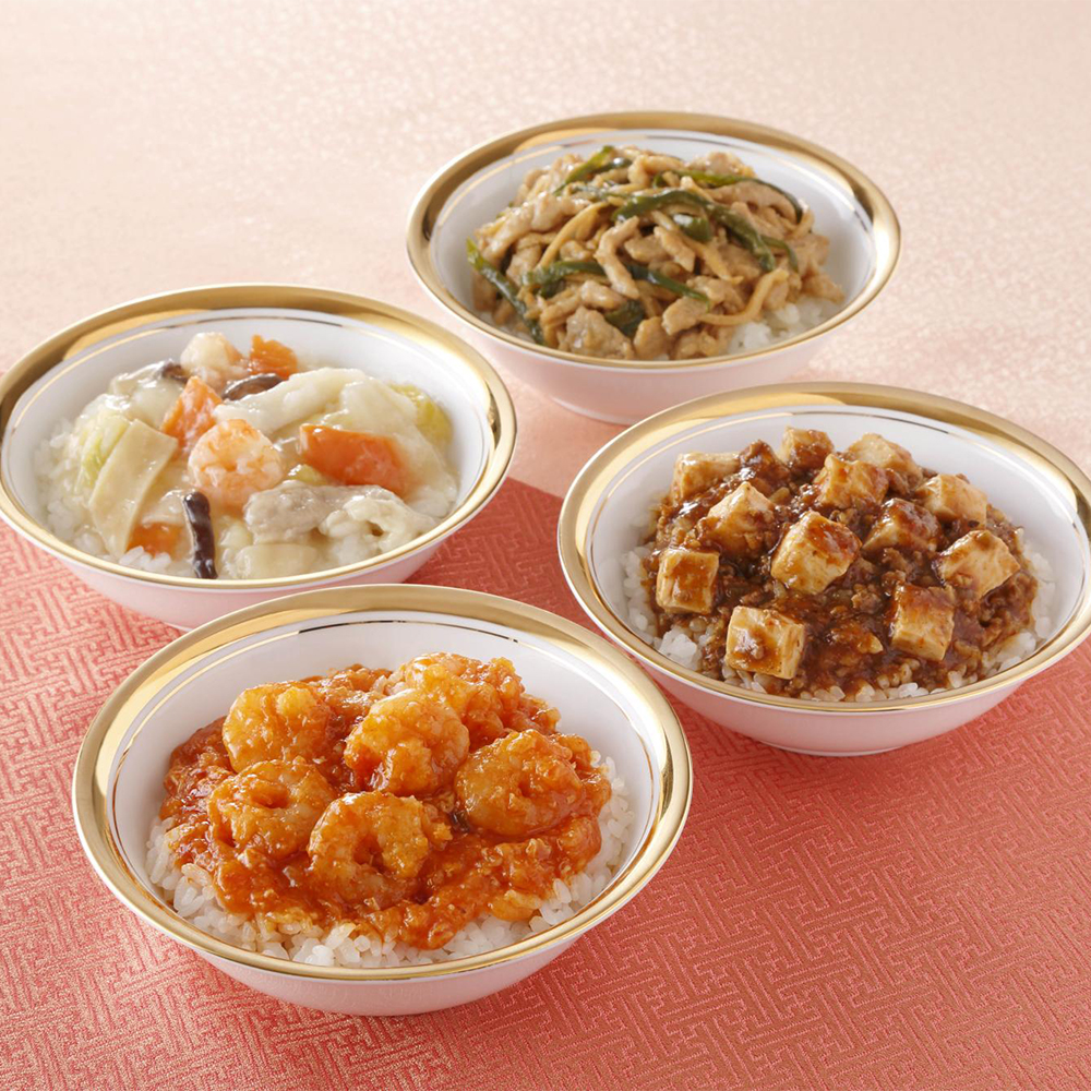 「赤坂四川飯店」監修 本格丼ぶりの具4種セット