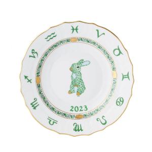 HEREND ヘレンド　アポニー・グリーン スイートディッシュ　楕円　小皿2枚組 HEREND ヘレンド アポニー・グリーン スイートディッシュ 楕円