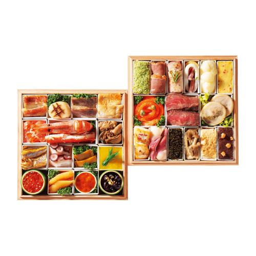 和・洋 二段重（E247）＜関東地域お届け＞342475