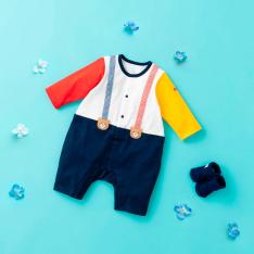 カバーオール＆ベビーソックスセット（BOX付き）