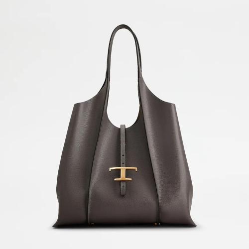 T タイムレス レザー ショッピング バッグ ミディアム