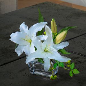 【美品】エミリオロバ　EMILIO ROBBA　カサブランカ3L カサブランカ3L ギフト プレゼント お祝い アーティフィシャルフラワー