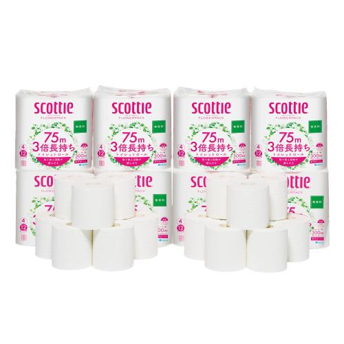 3倍長持ち 無香料 ダブルトイレットペーパー 48ロール