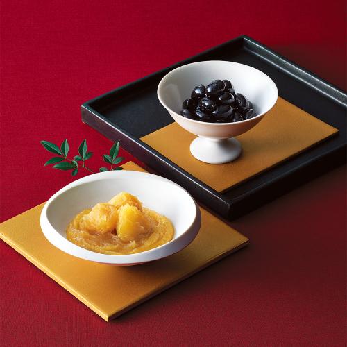 〈はべ黒庵〉丹波黒煮豆と栗きんとん