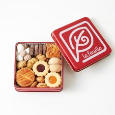 <焼き菓子屋ラ・フイユ>クッキー缶AKA-CAN