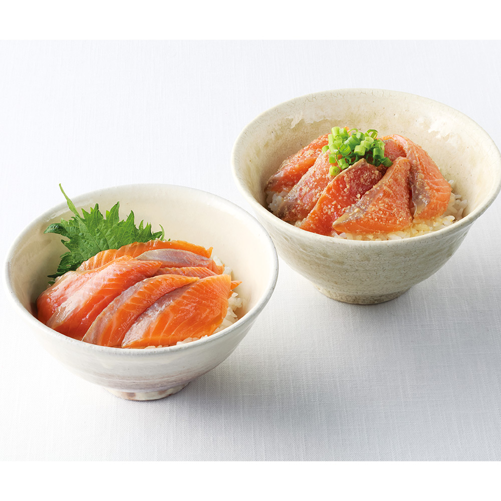 〈石山水産〉三陸沖 トラウトサーモン漬け丼の具4食セット