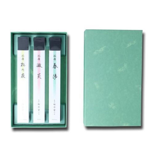 高級線香（微笑・春陽・松の友）短寸 紙箱詰合せ
