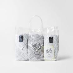 ＜三三屋＞オリジナルシースルーバッグ＆シール付　フェイスタオルセット