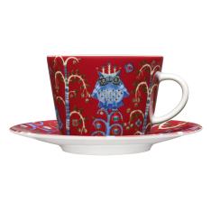 画像タイカ コーヒーカップ&ソーサー (レッド)