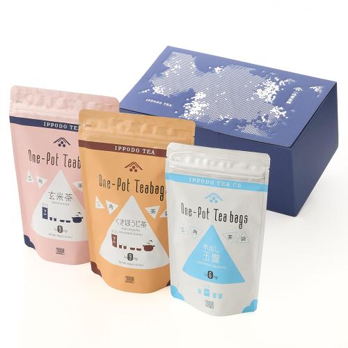 三角茶袋3種セット（玉露、くきほうじ茶、玄米茶）