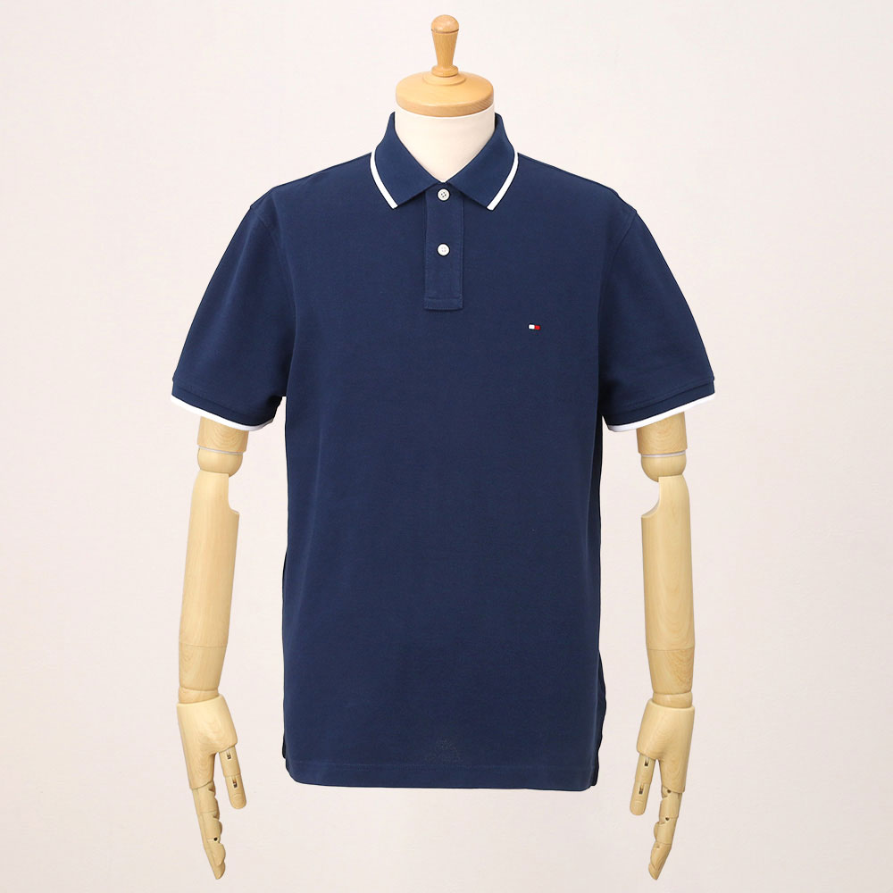 【父の日】半袖ポロシャツ アンダーカラー ネイビー S→XL