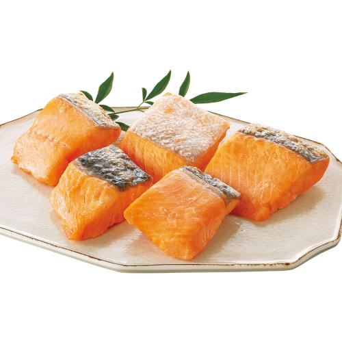 北海道産 骨取り秋鮭切身塩焼き