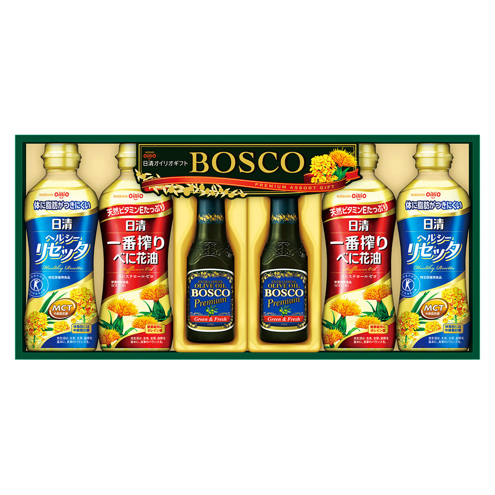日清オイリオ ボスコオリーブオイル リセッタ 一番搾りべに花油ギフト 商品詳細 高島屋オンラインストア
